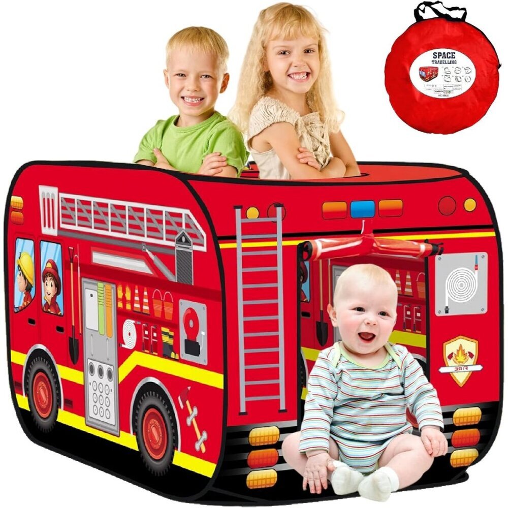 Fire Truck Play Tent for Kids Large Role Play Tent for Toddlers, Indoor Outdoor